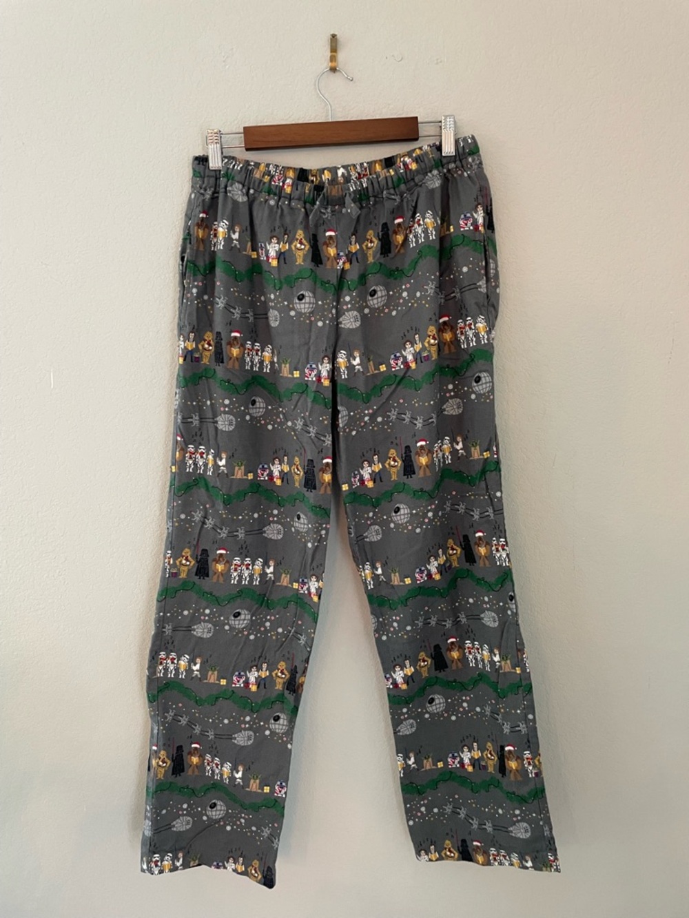 Mens Hanna Andersson Star Wars Pajama Pants Pima Cotton Medium Christmas